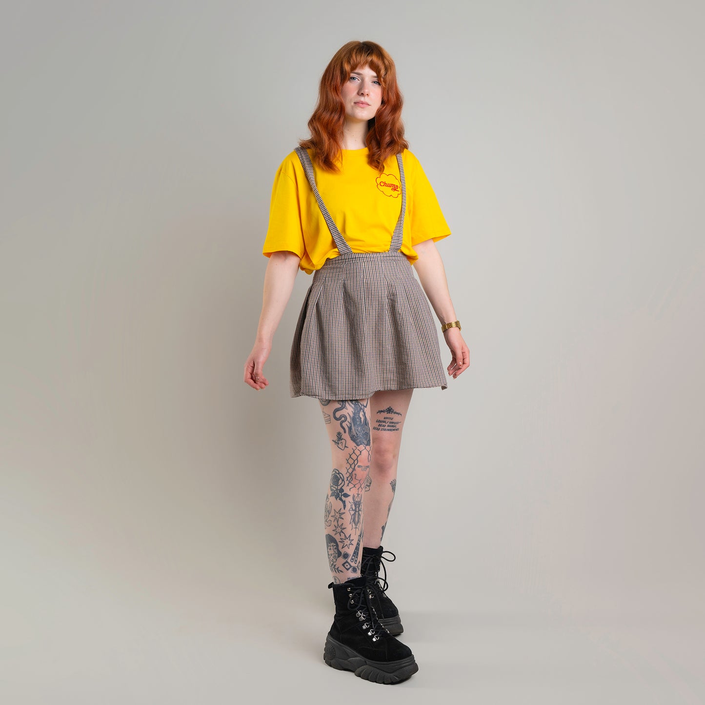 Chump - Yellow Unisex Embroidered T-shirt