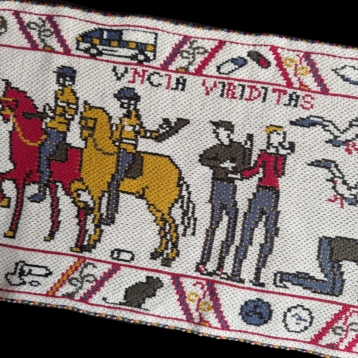 Bayeux Kicking Out Time - Giant Knitted Scarf