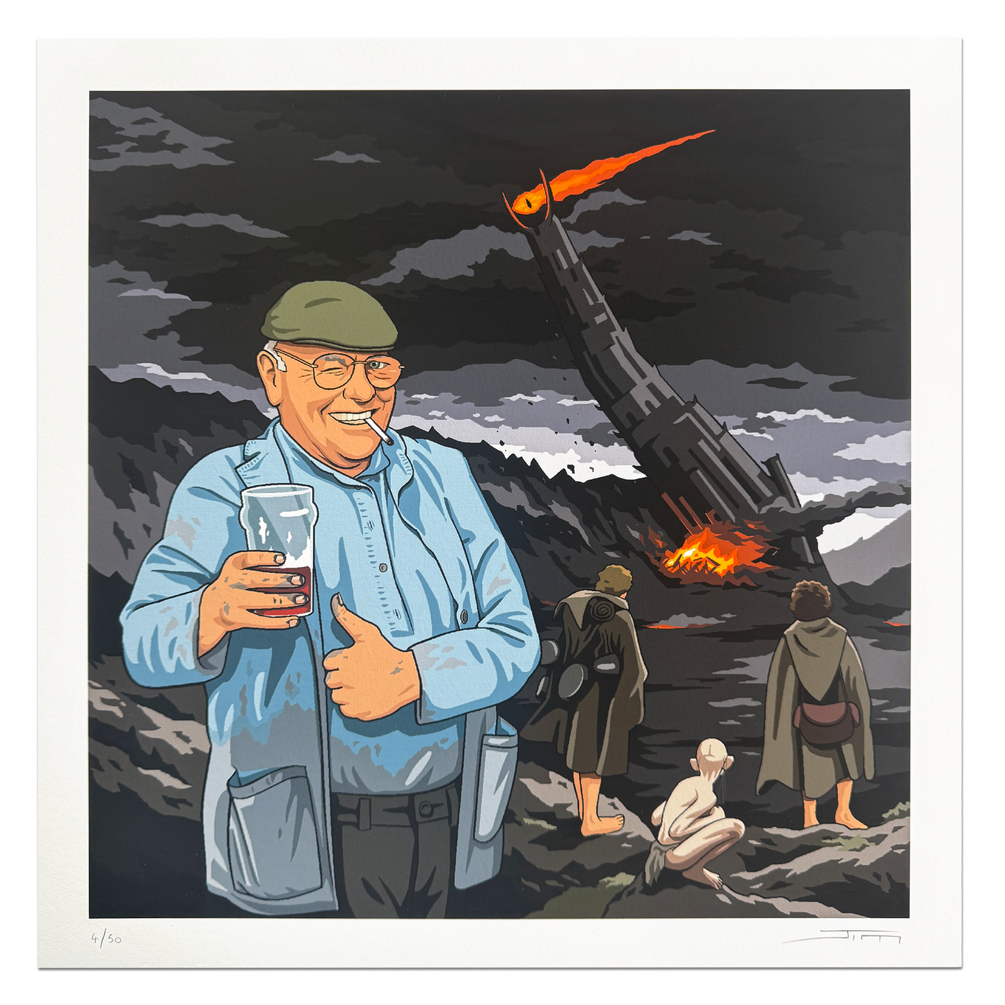 Dibnah Versus Sauron - Ltd Giclee Print