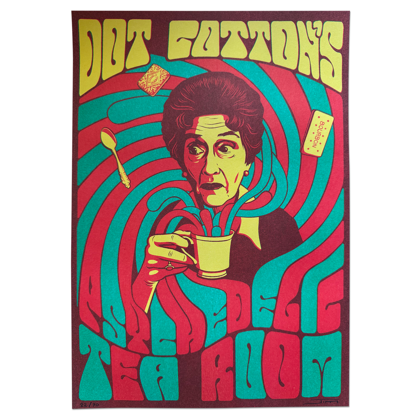 Dot Cotton's Psychedelic Tea Room - Ltd Risograph Print