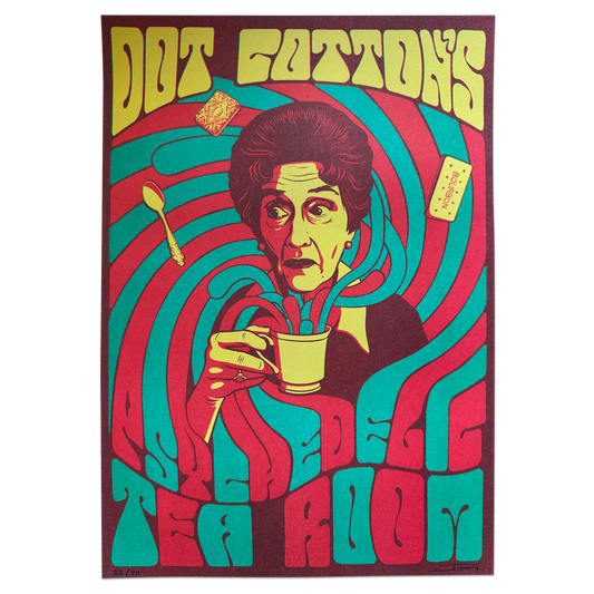 Dot Cotton's Psychedelic Tea Room - Ltd Risograph Print