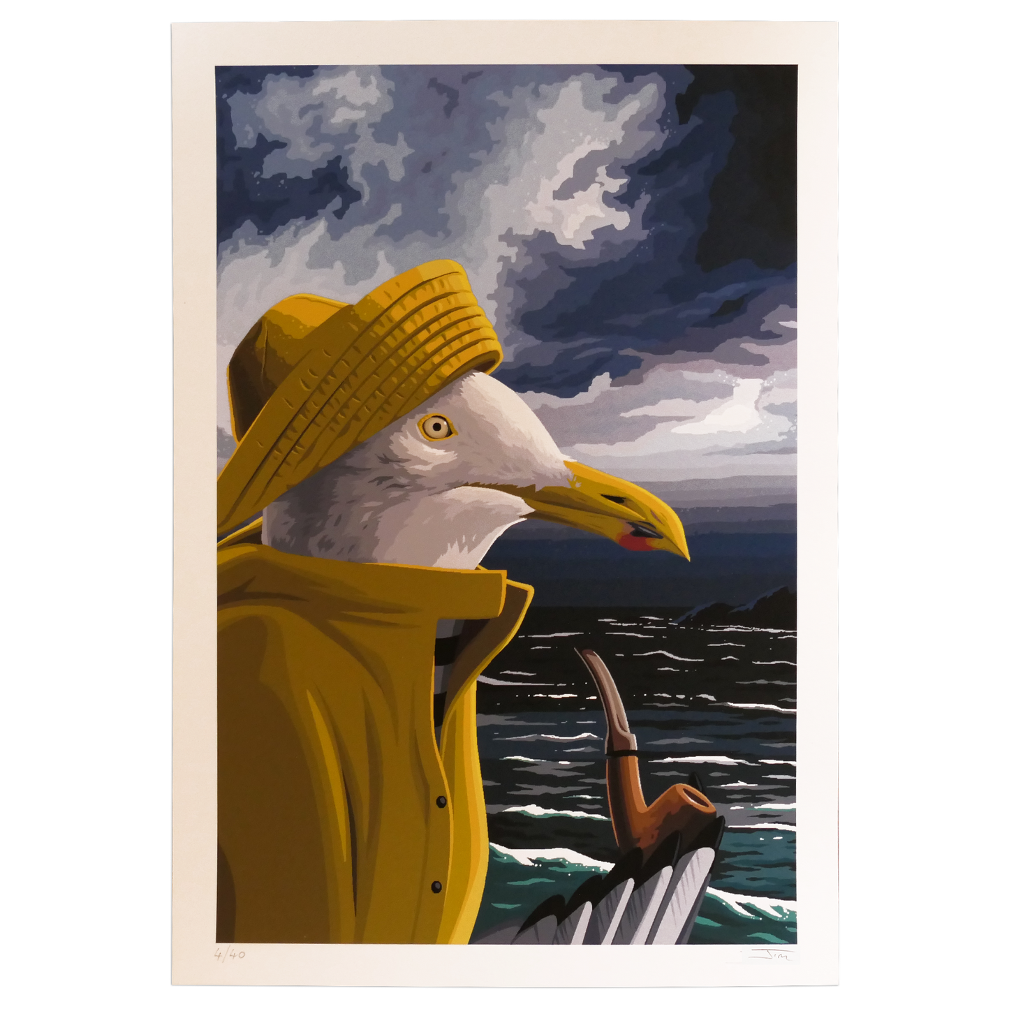 A Seagull in a Sou'wester - Ltd Giclee Print