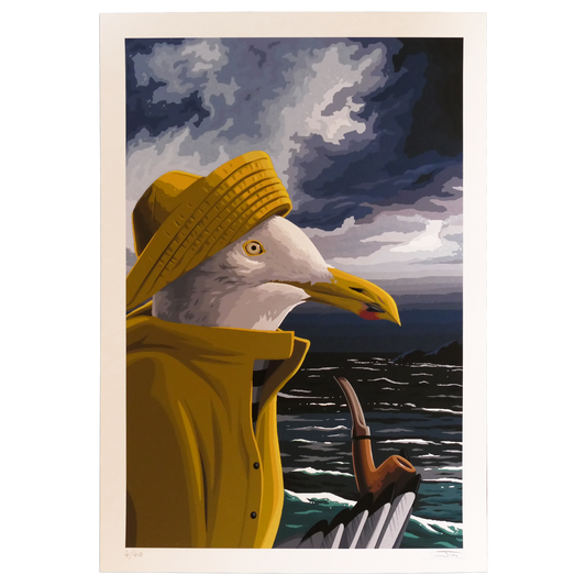 A Seagull in a Sou'wester - Ltd Giclee Print