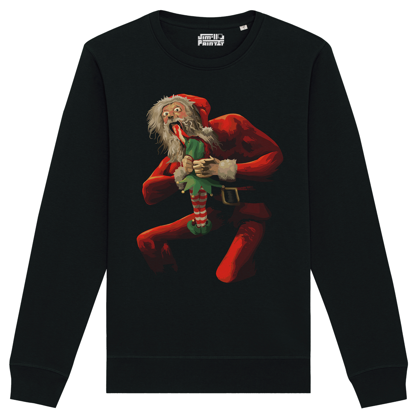 Santa Devouring An Elf - Christmas Sweatshirt