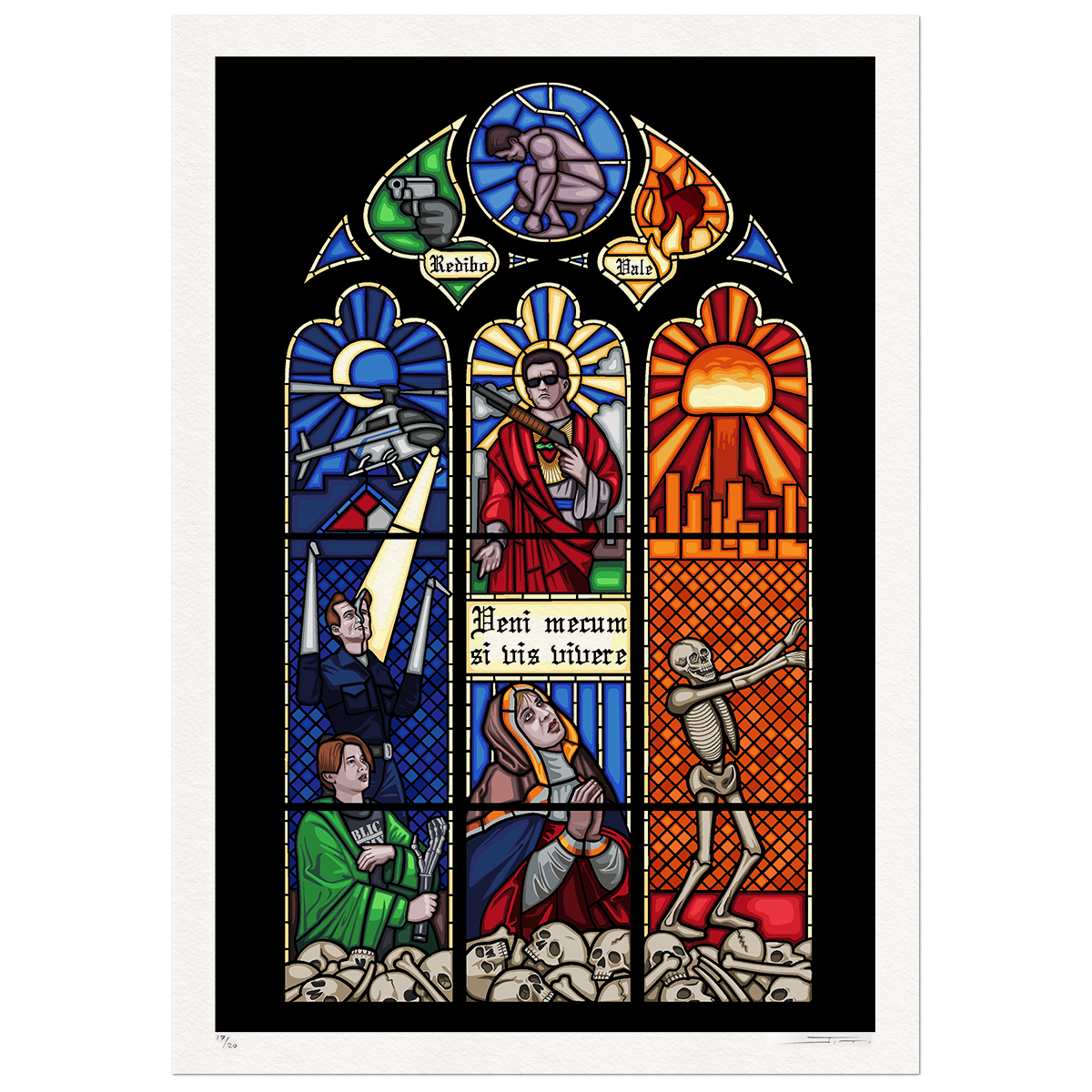 T2 Stained Glass - Ltd A2 Giclee Print