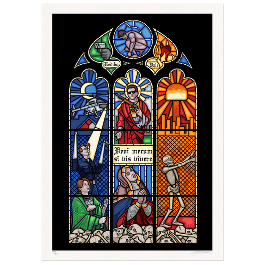 T2 Stained Glass - Ltd A2 Giclee Print