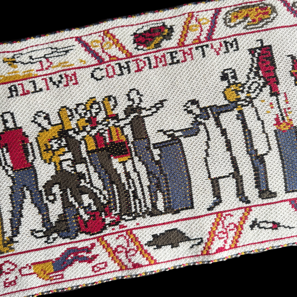 Bayeux Kicking Out Time - Giant Knitted Scarf