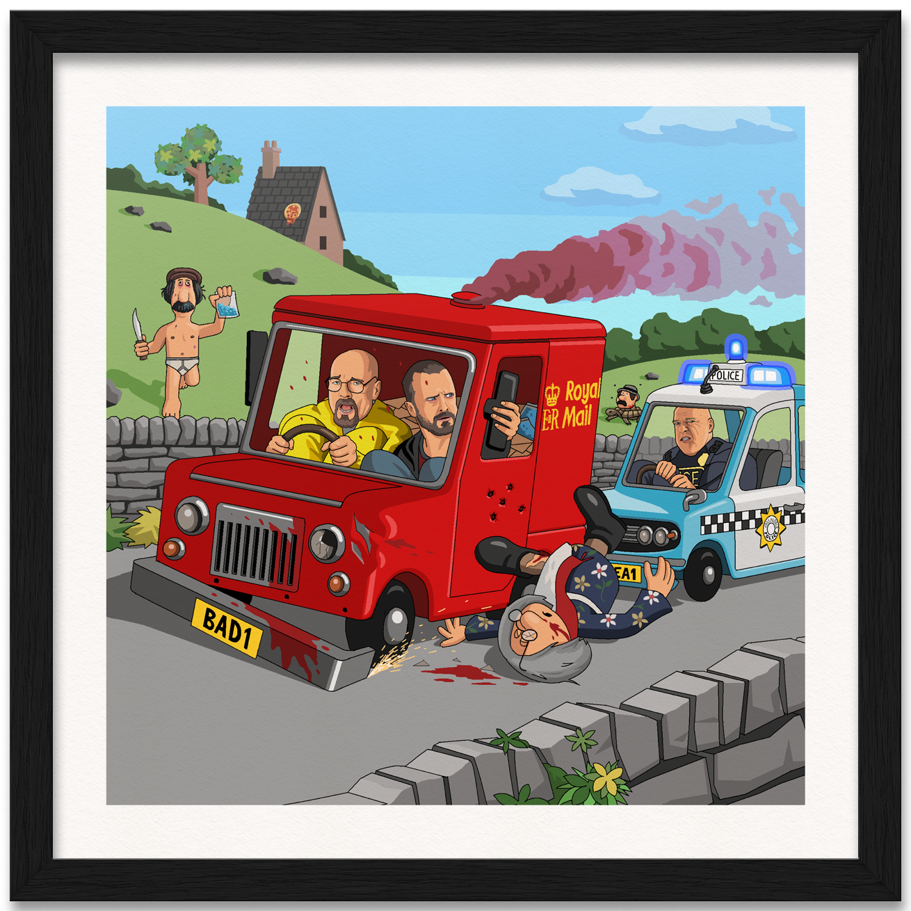 Postman Bad Art Print