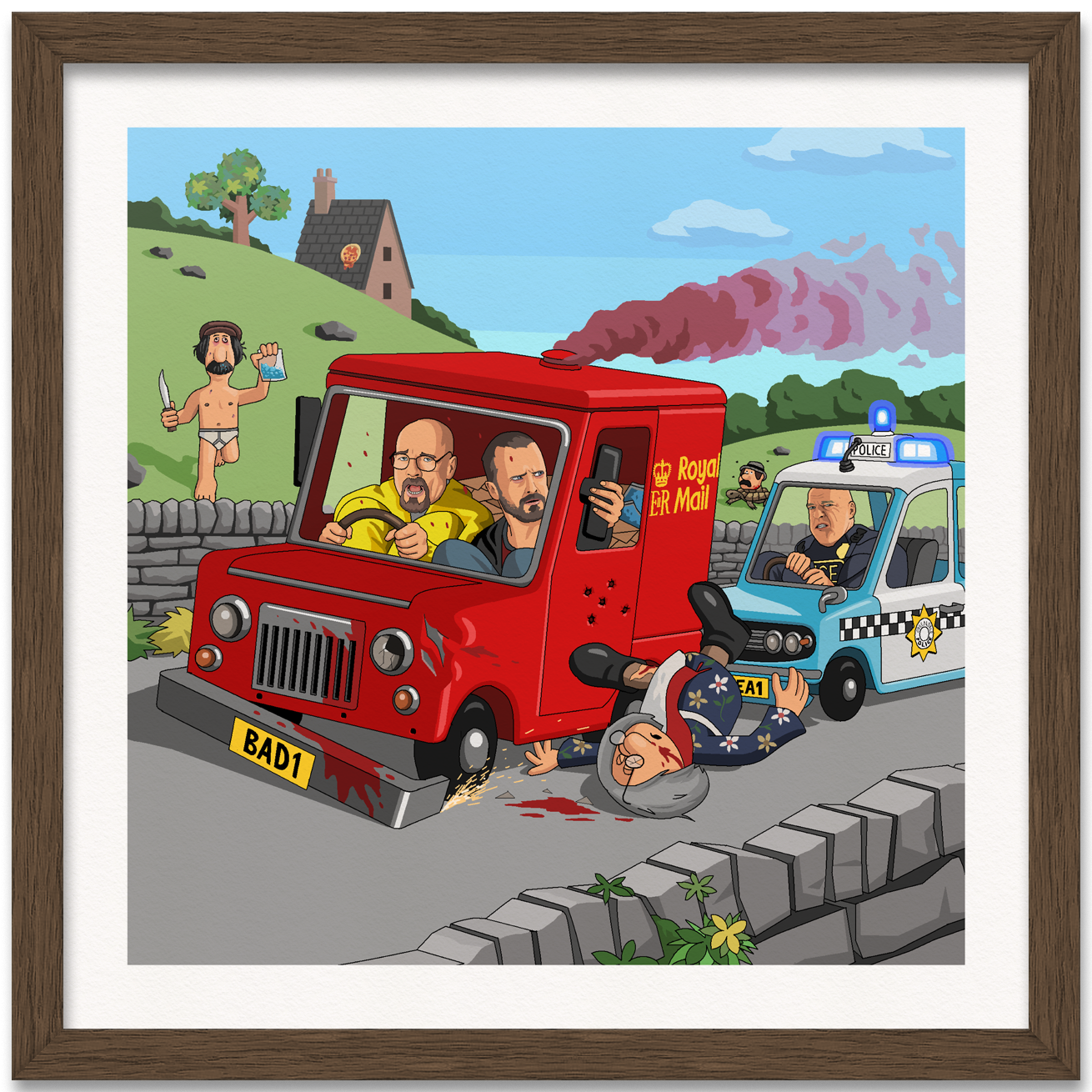 Postman Bad Art Print