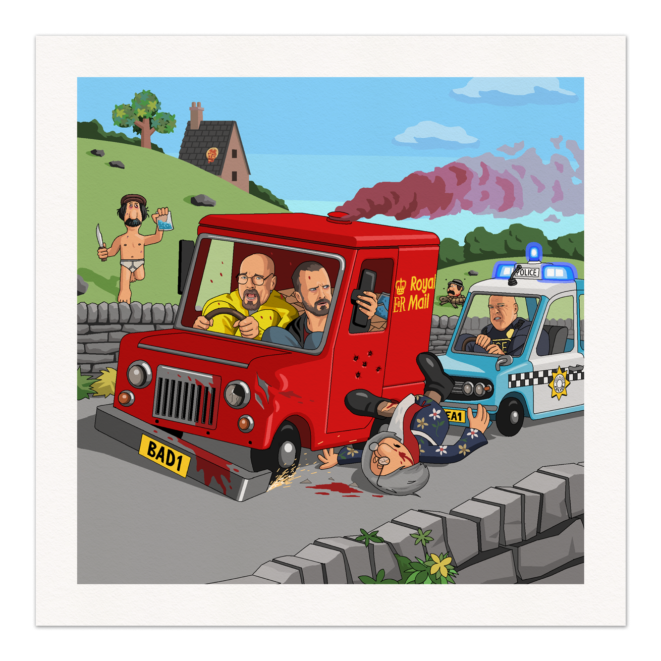 Postman Bad Art Print