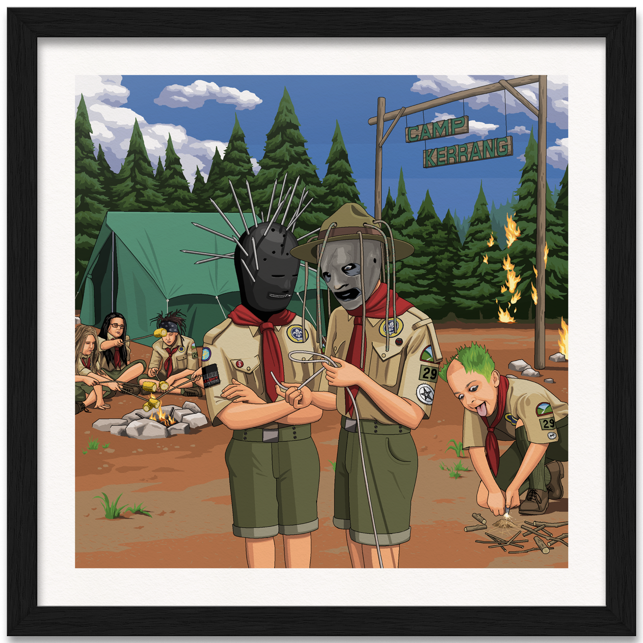 Camp Kerrang Art Print