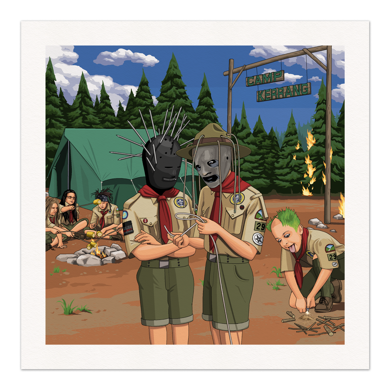 Camp Kerrang Art Print