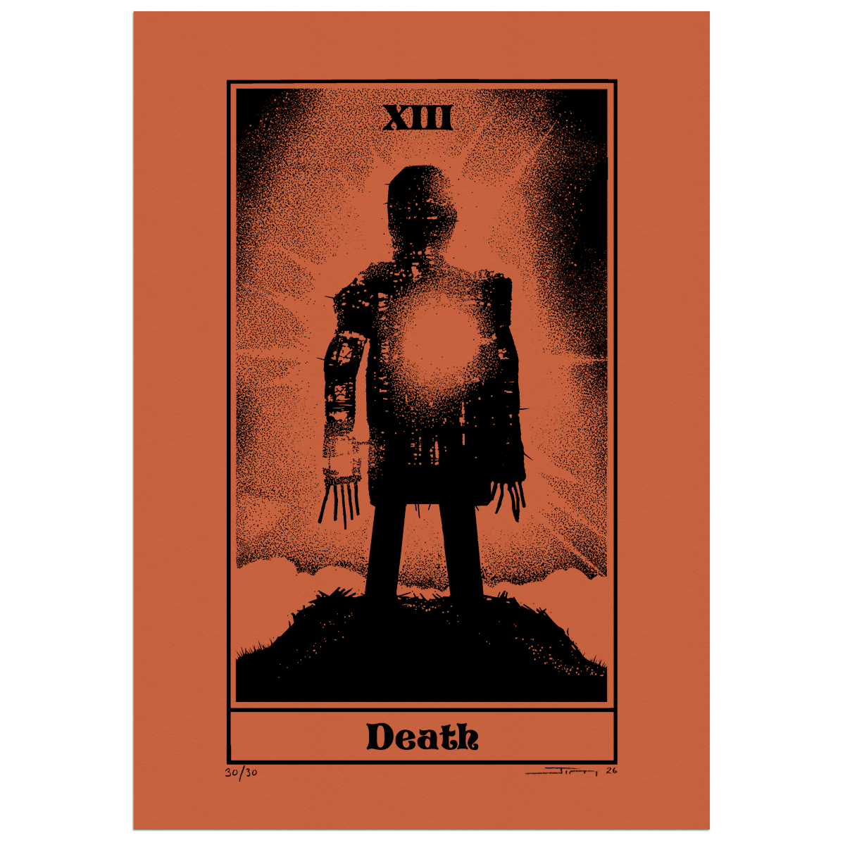 Death - Ltd Red Risograph Print