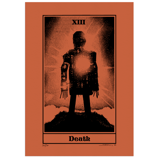 Death - Ltd Red Risograph Print