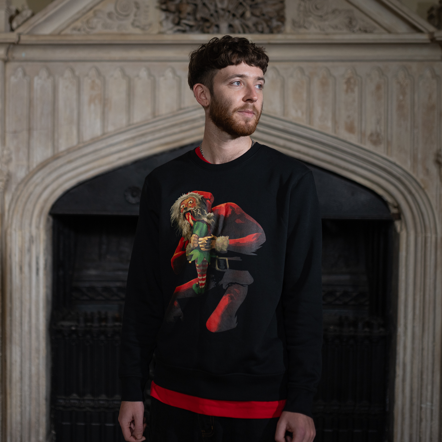 Santa Devouring An Elf - Christmas Sweatshirt