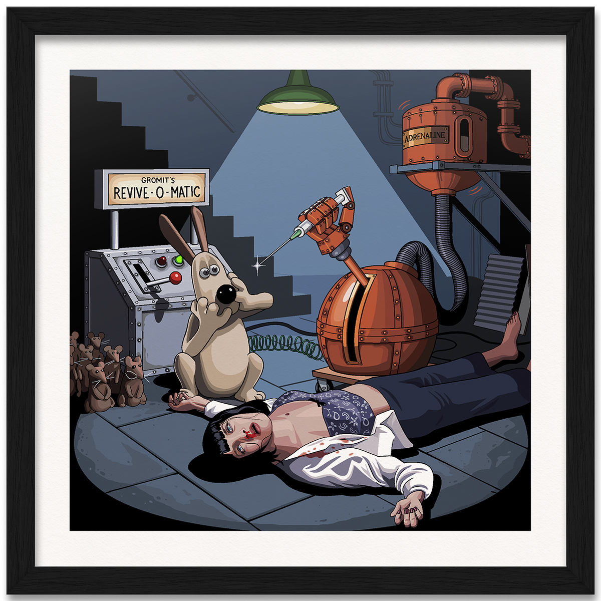 Mia Wallace & Gromit Art Print