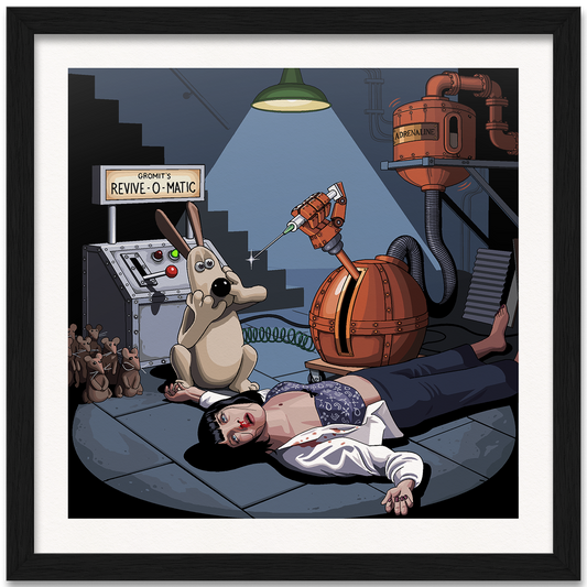 Mia Wallace & Gromit Art Print