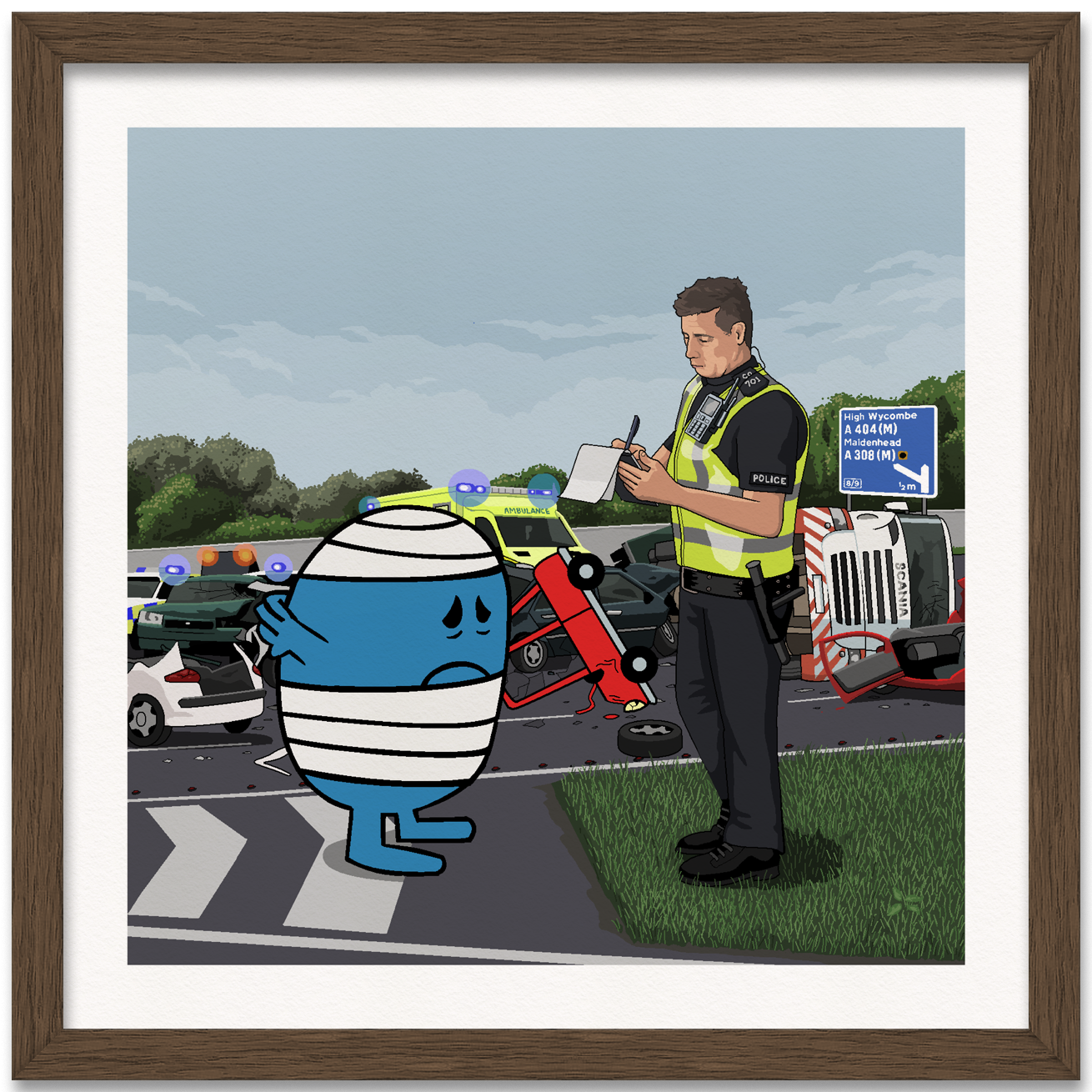 Mr. Bump Pile Up Art Print