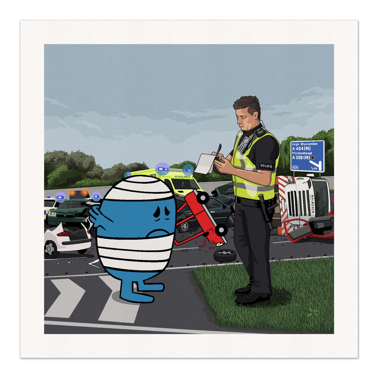 Mr. Bump Pile Up Art Print