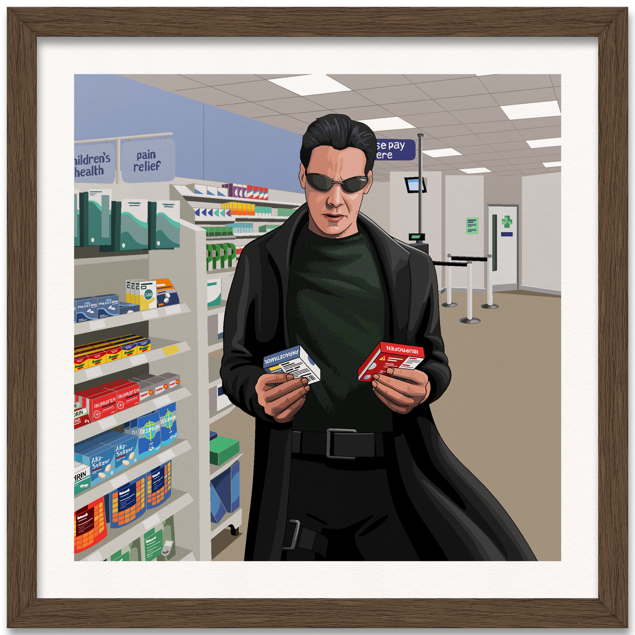 Neo's Headache Art Print