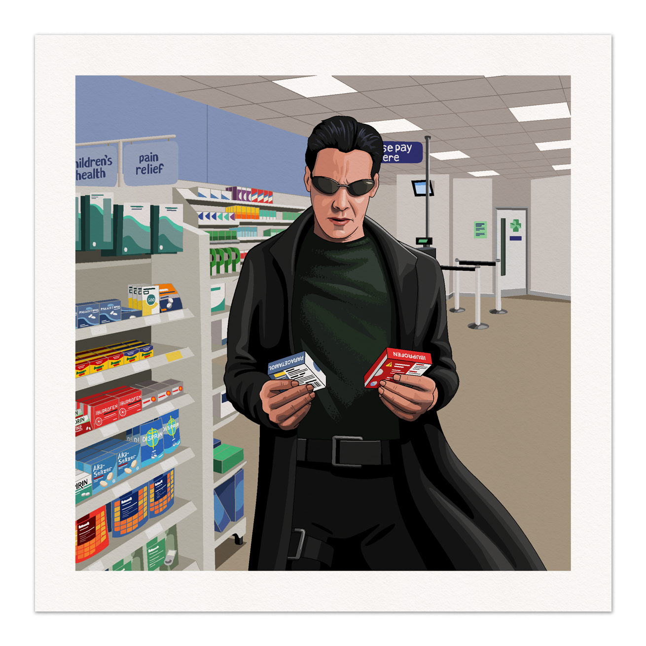 Neo's Headache Art Print