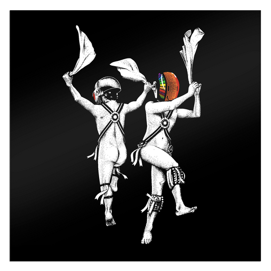 Daft Punk Nude Morris Dancing - Poster Print