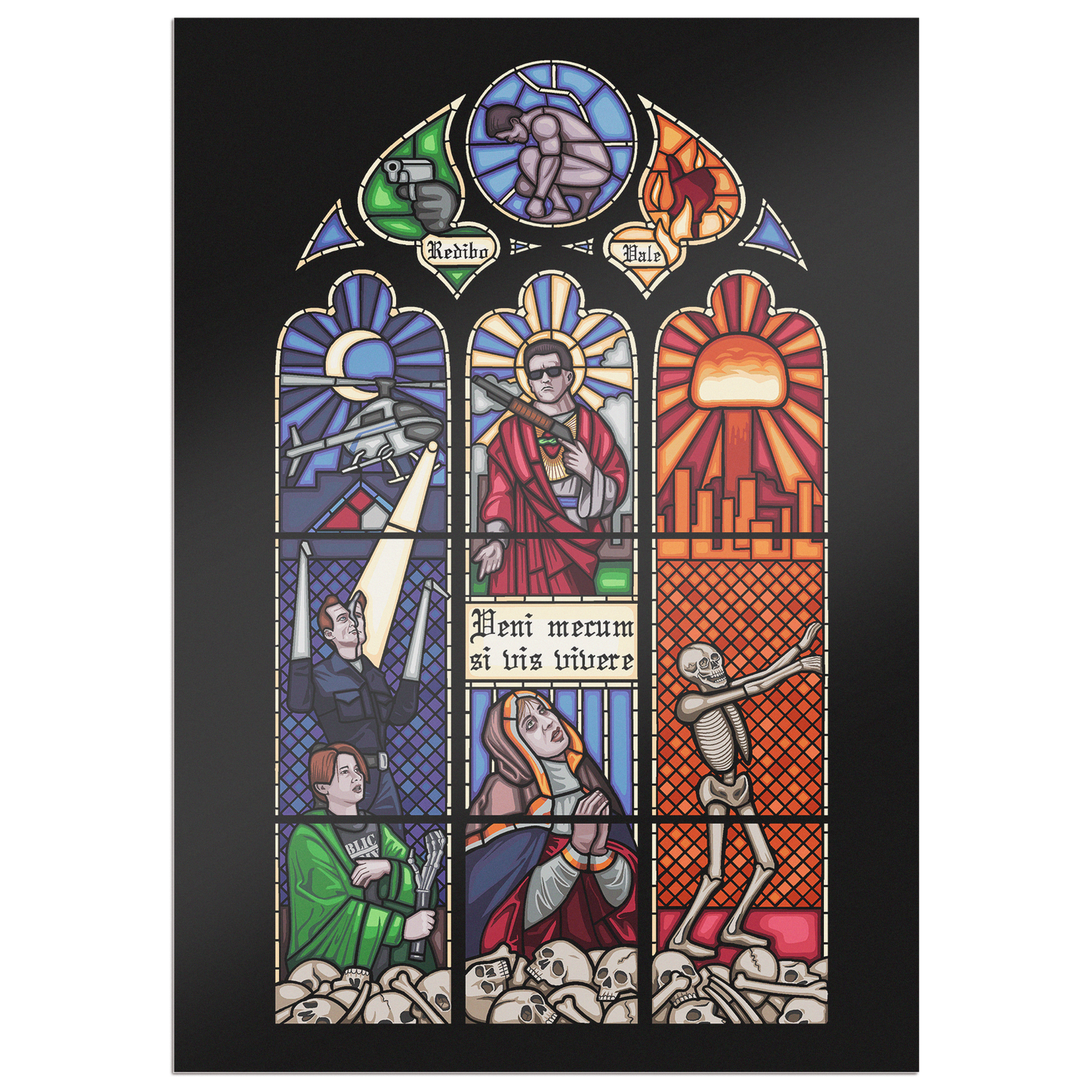 T2 Stained Glass Poster Print