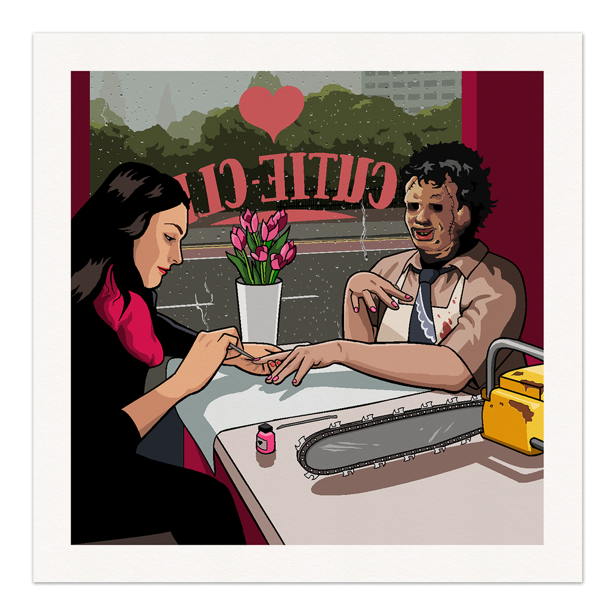 Texas Chainsaw Manicure Art Print