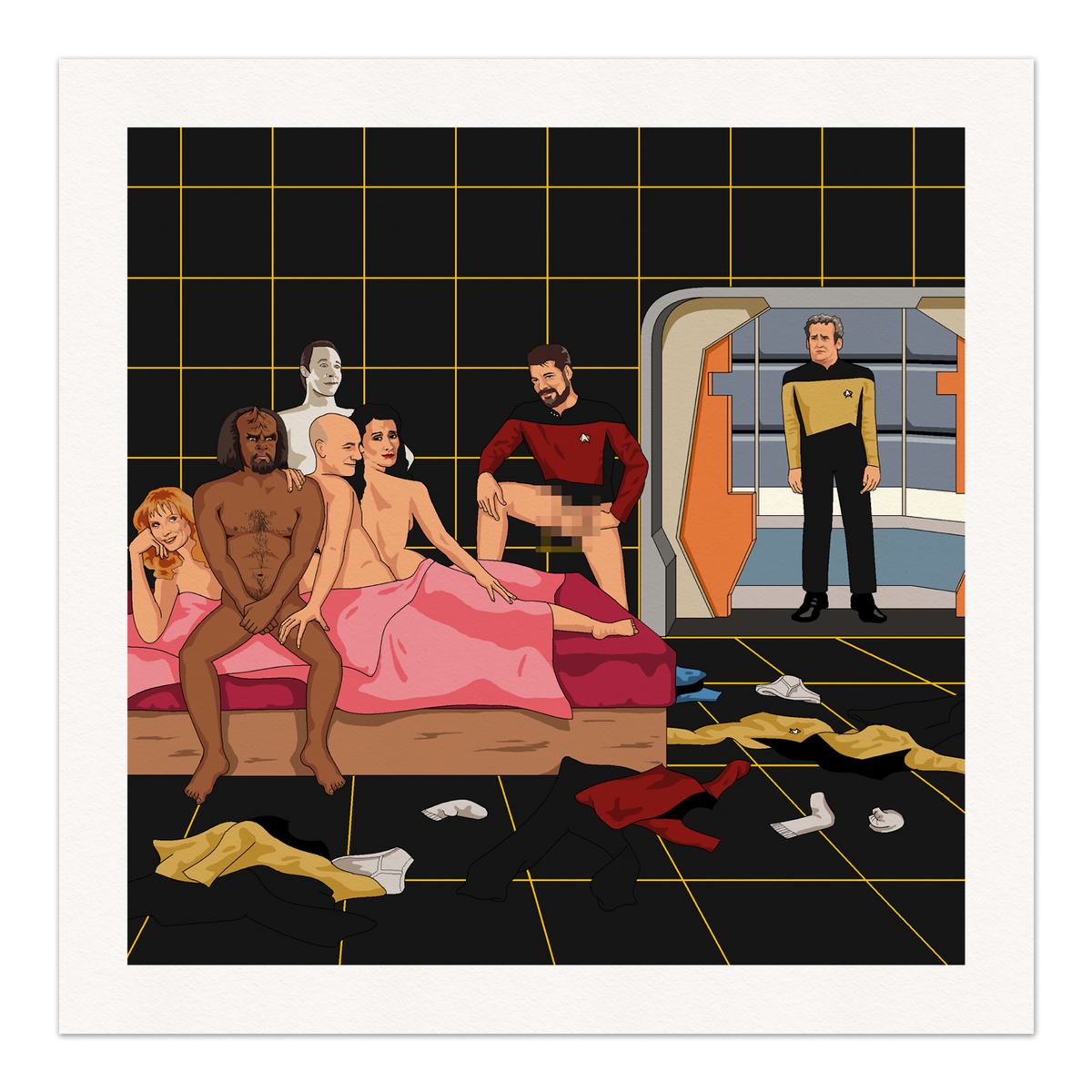 Awkward Star Trek Orgy Art Print