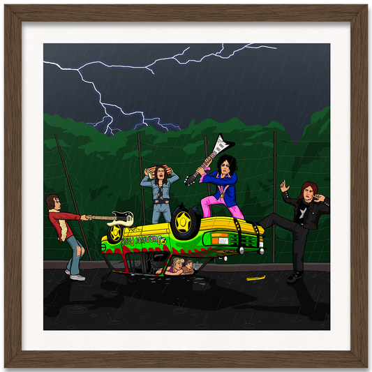 T-Rex Attack Art Print