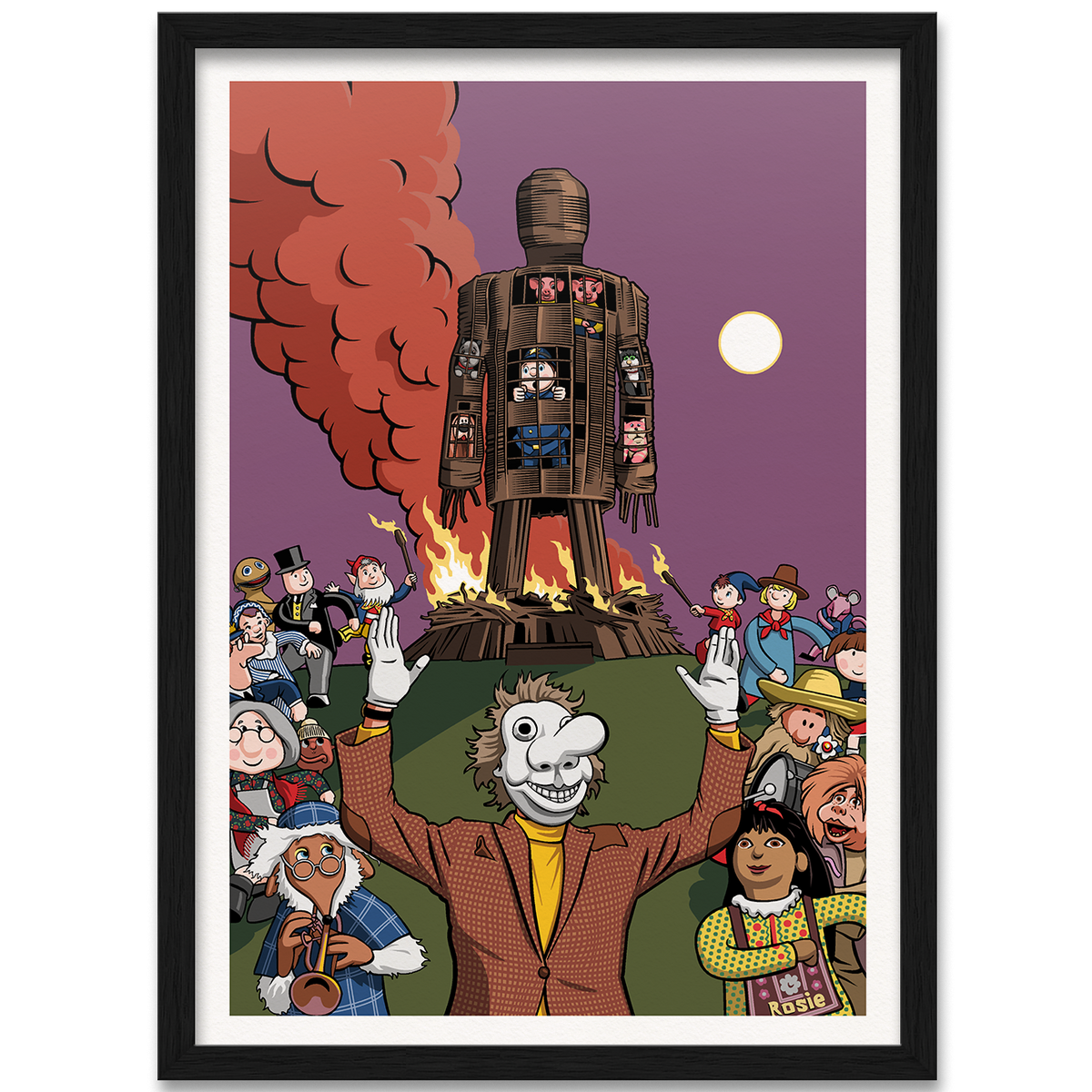 Wicker Man Plod Art Print - Purple Edition