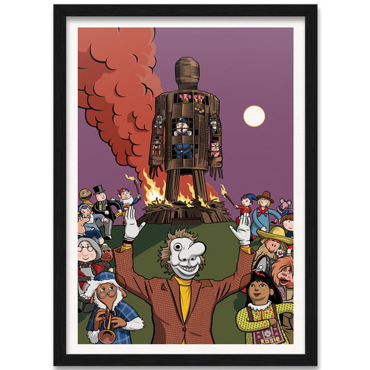 Wicker Man Plod Art Print - Purple Edition